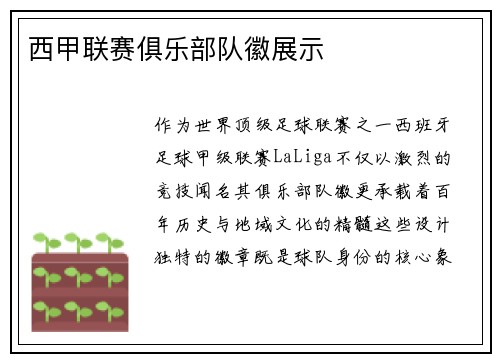 西甲联赛俱乐部队徽展示